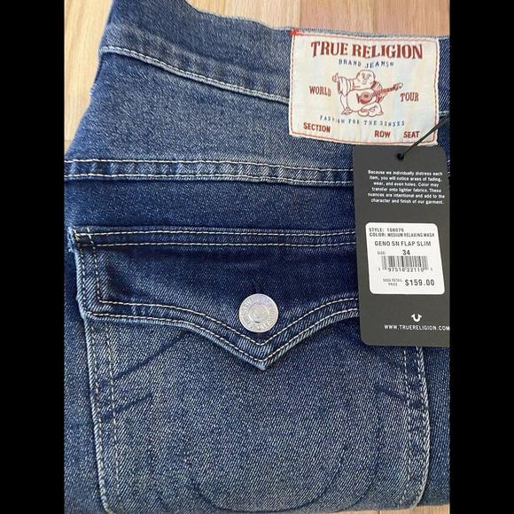 True Religion Geno Relaxed Slim Med Relaxed Wash Size 34x32 NEW